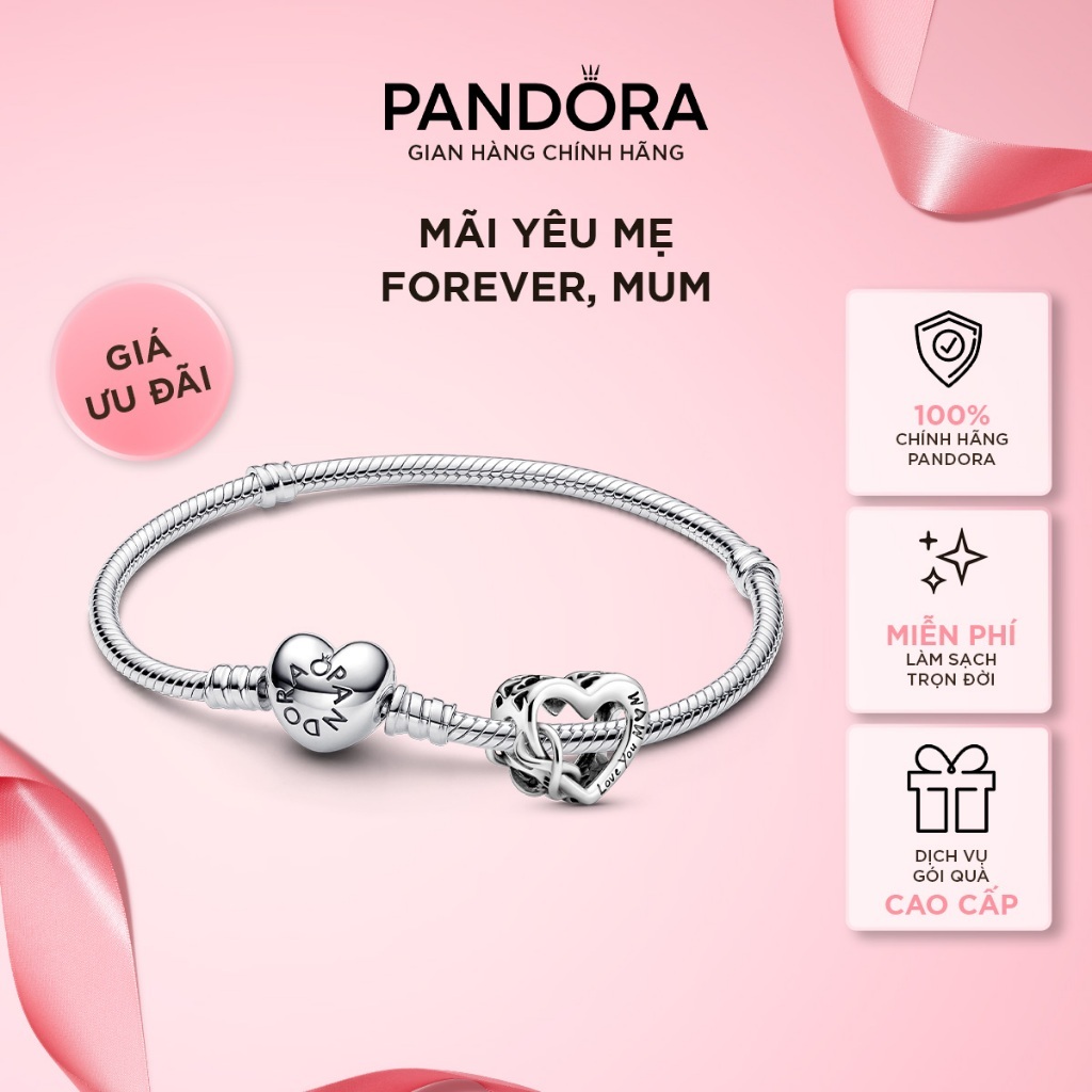 Bộ Vòng Charm Pandora Mãi Yêu Mẹ – Forever, Mum