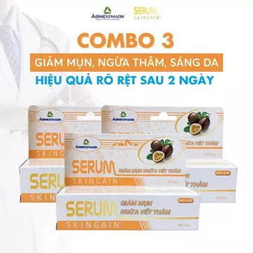 [COMBO 3] Serum Giảm Mụn Skingain - Dược Mỹ Phẩm Kem Chấm Mụn Chứa BHA, Giảm Thâm Mụn 10g