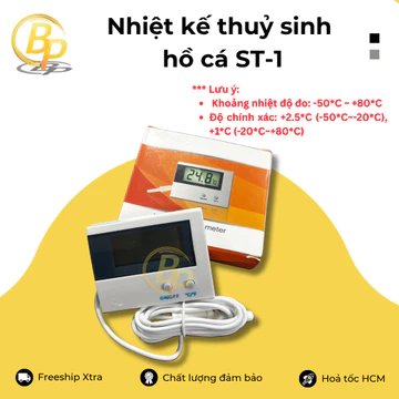 Đồng hồ đo nhiệt độ điện tử cảm biến - Nhiệt kế điện tử ST-1A - Nhiệt kế hồ thuỷ sinh