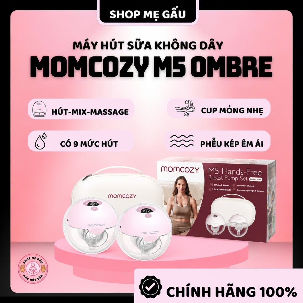 Máy Hút Sữa Momcozy M5 LIMITED - Shop Mẹ Gấu máy hút sữa