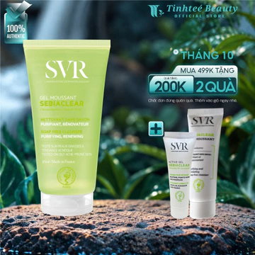 Sữa rửa mặt SVR dành cho da hỗn hợp, da dầu mụn SVR Sebiaclear Gel Moussant 55ml (mẫu mới)