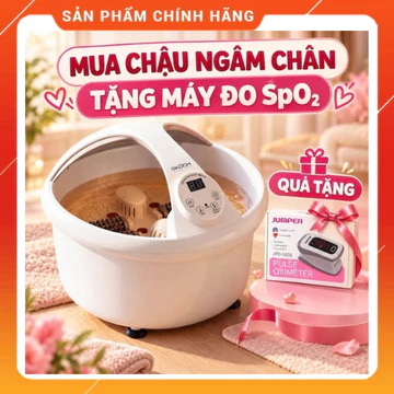 BỒN NGÂM CHÂN MASSAGE GKOCH SS-606D (tặng 1 máy đo nồng độ Oxy SPO2 JUMPER 500E Best Seller tại Đức)