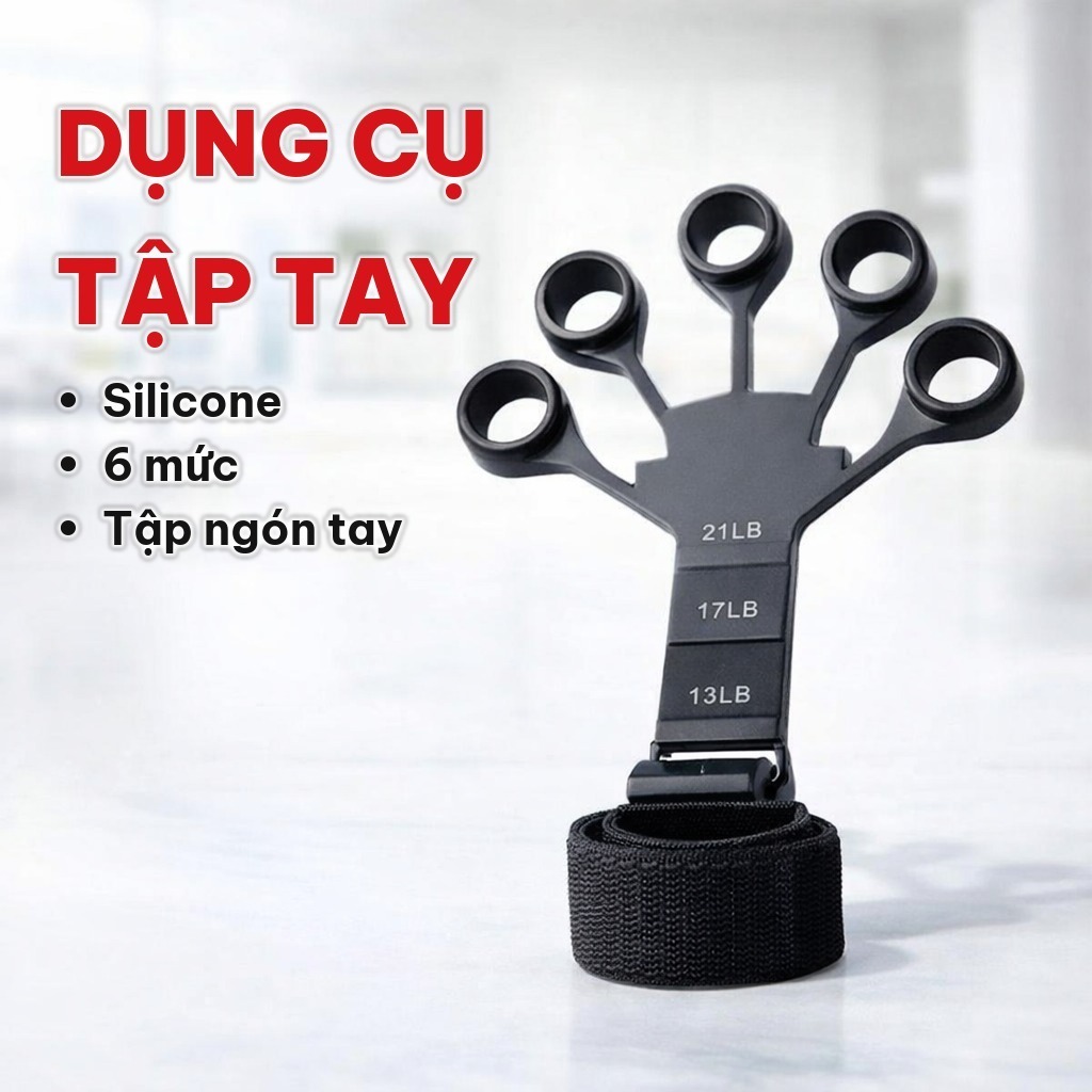 Dụng Cụ Tập Cơ Tay Gripow Bằng Silicone, Máy Tập Ngón Tay 6 Mức Độ Kháng Lực Hỗ Trợ Phục Hồi Chức Năng