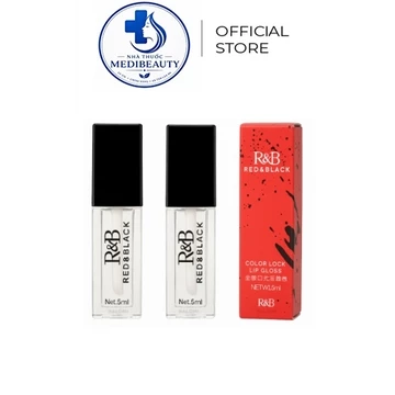 Son Bóng R&B Red & Black Khóa Màu Son, Dưỡng Ẩm, Hiệu Ứng Môi Căng Mọng, Trang Điểm Chuyên Nghiệp