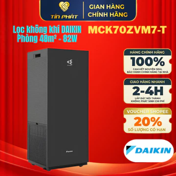 [ Miễn phí giao lắp HN ] Máy lọc không khí tạo ẩm Daikin MCK70ZVM7-T 82W lọc bụi mịn PM2.5, PM0.3 cho phòng dưới 50m2