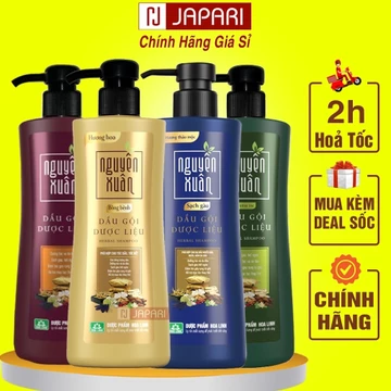 Dầu Gội Nguyên Xuân Dưỡng Tóc - Dầu Gội Dược Liệu Nguyên Xuân Xanh, Vàng, Hương Bưởi - Dầu Gội Đầu JAPARI