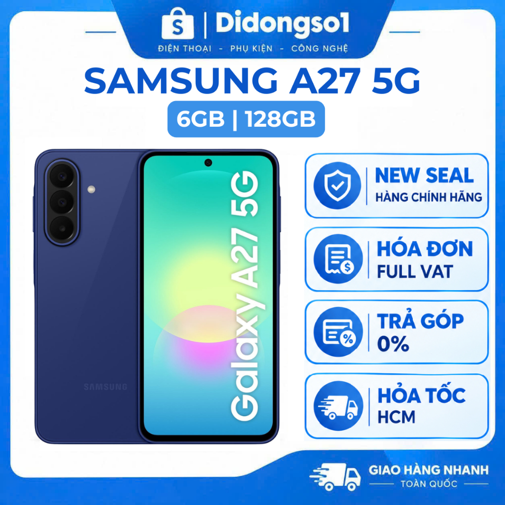 (Kích T10- Full VAT) Điện Thoại Samsung Galaxy A27 5G 6GB 128GB Chính Hãng