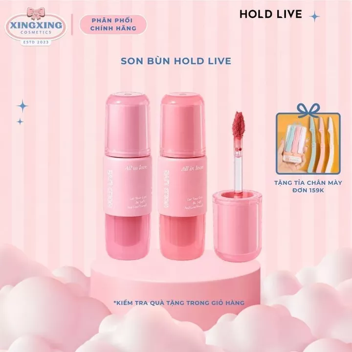 Son Kem Lì Hold Live All In Love HL710 Son Bùn Hold Live Lì Lâu Trôi Không Dính Ly Chất Son Mịn Nhung XingXingCosmetics