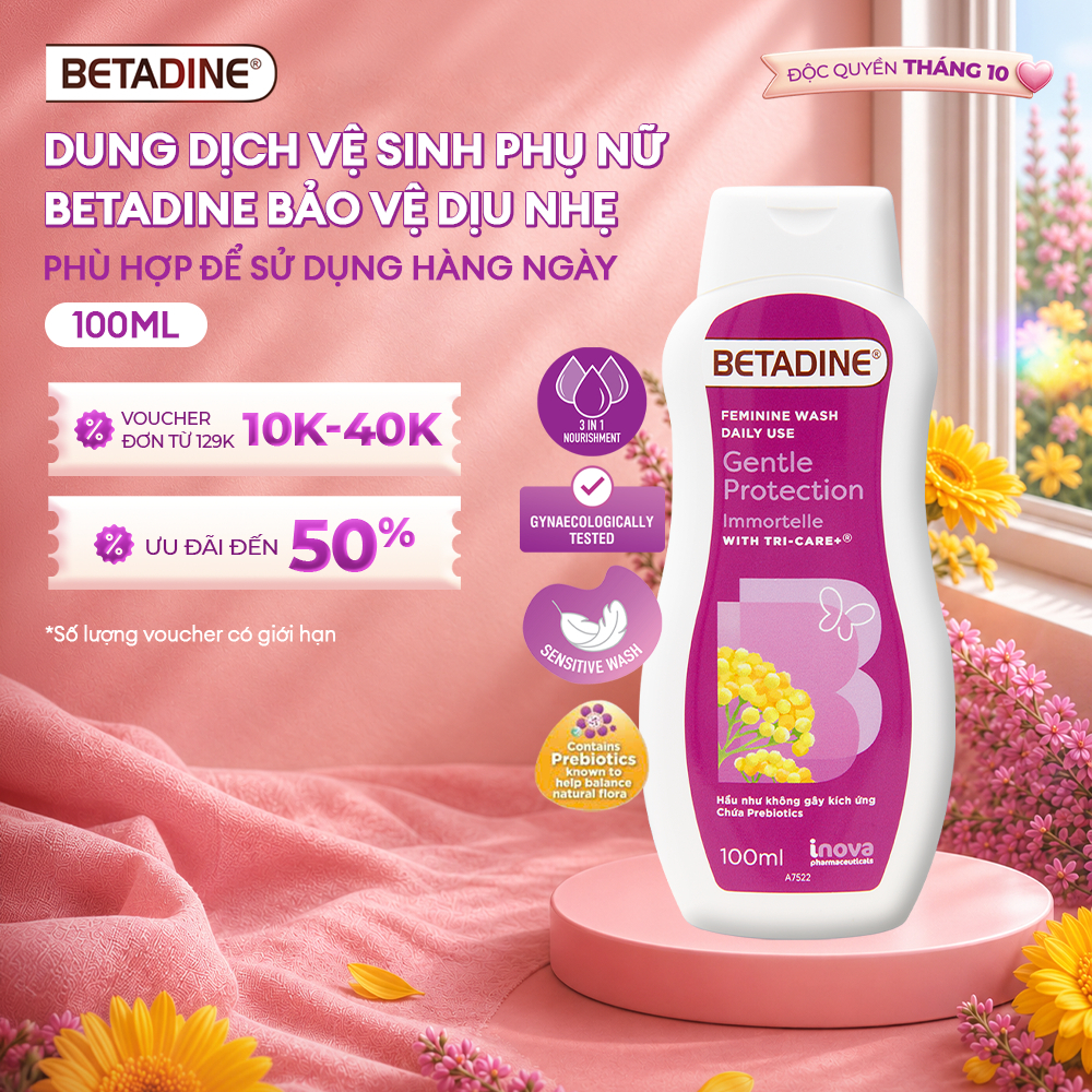 Dung dich vệ sinh phụ nữ Betadine Bảo Vệ Dịu Nhẹ