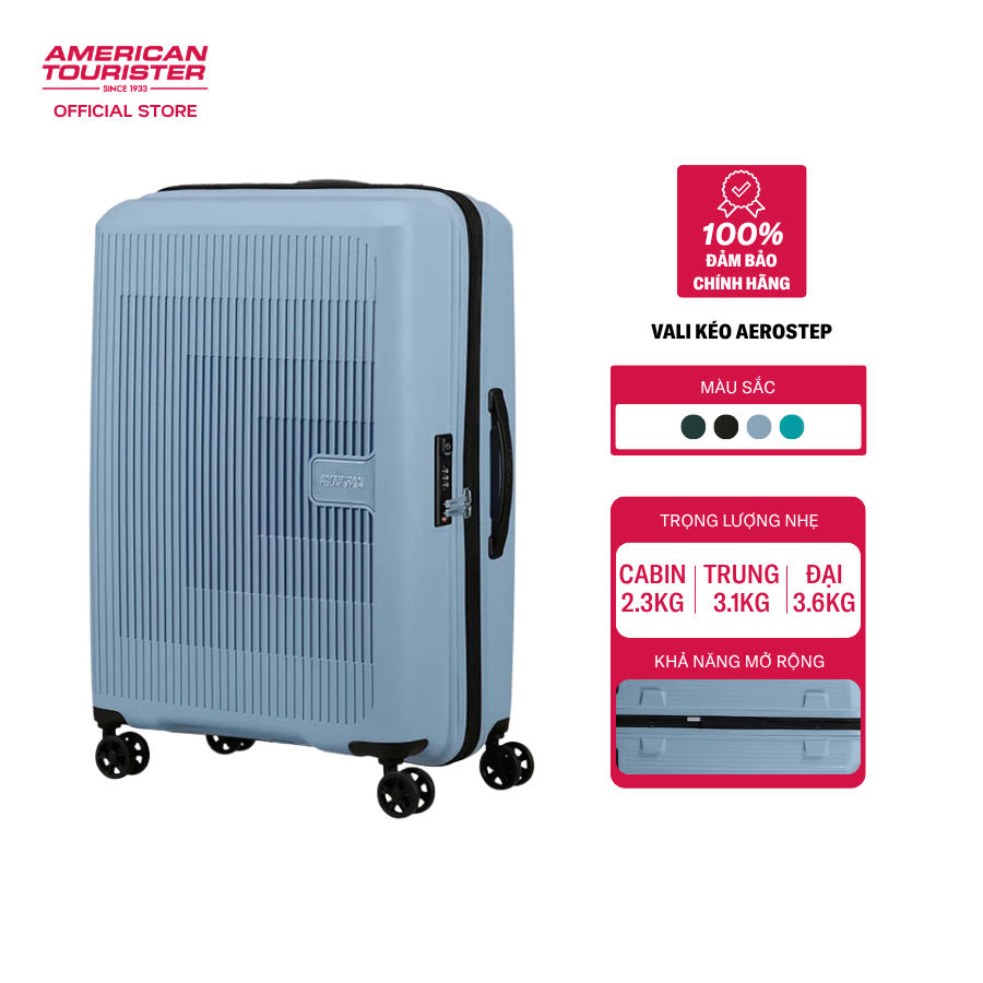 Vali kéo Aerostep Spinner EXP TSA American Tourister - Mỹ