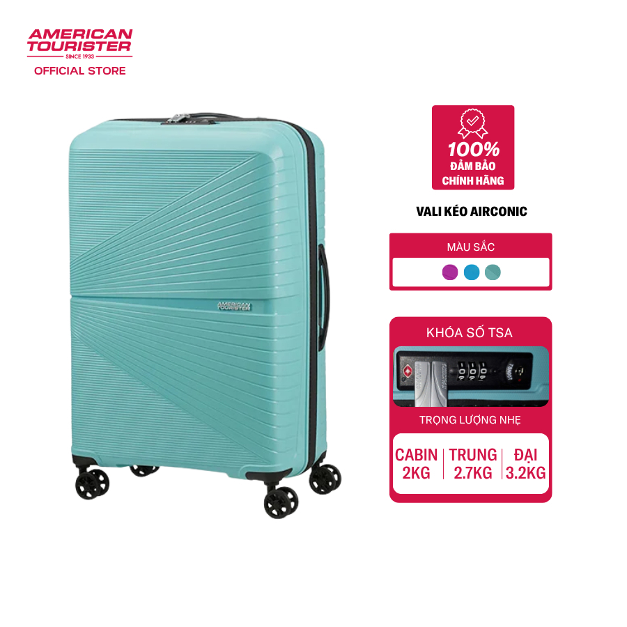 Vali kéo American Tourister Airconic Spinner TSA