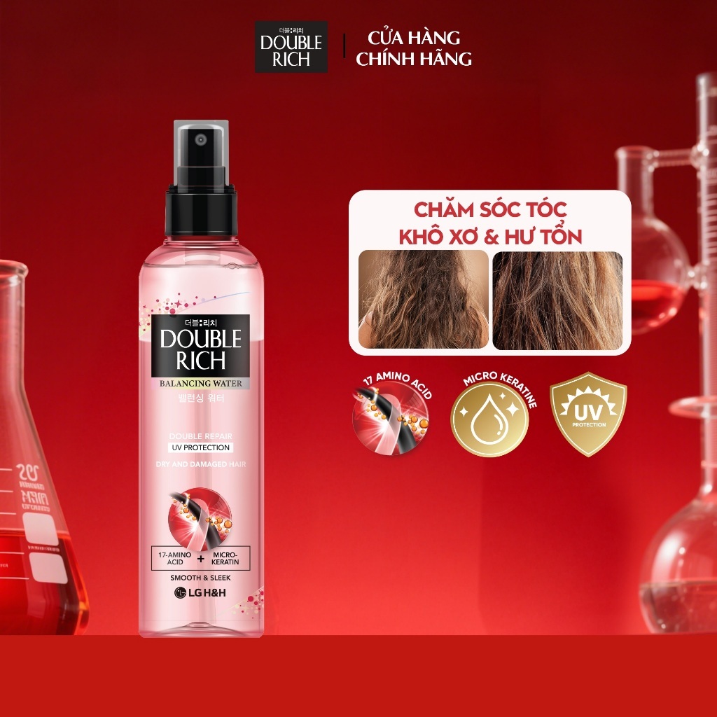 [CHÍNH HÃNG ĐỘC QUYỀN] Nước xịt dưỡng tóc Double Rich chăm sóc tóc Khô sơ, Hư tổn 250ml