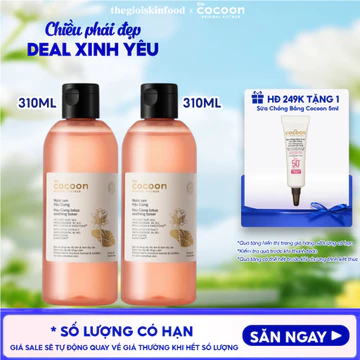 Combo Cocoon 2 chai toner Hau Giang Lotus Soothing Toner 310ml thegioiskinfood