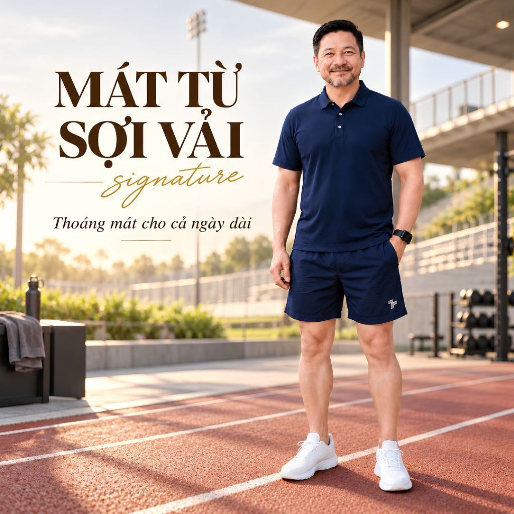Bộ Đồ Thể Thao Nam Trung Niên Thoáng Mát NHẸ NHƯ KHÔNG MẶC Chât Liệu Vải Coolwink BO01