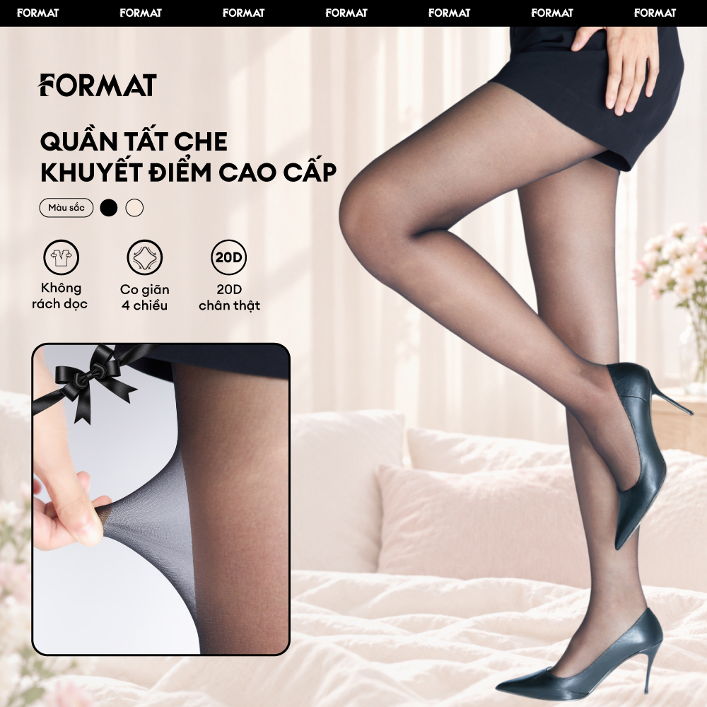 [Bảo hàng rách dọc] Quần Tất không rách Nữ FORMAT 10000246 20D Cao Cấp, Siêu Bền, Chống Xước