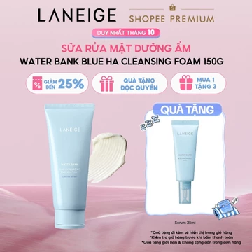 Sữa Rửa Mặt Dưỡng Ẩm Laneige Water Bank Blue HA Cleansing Foam 150g