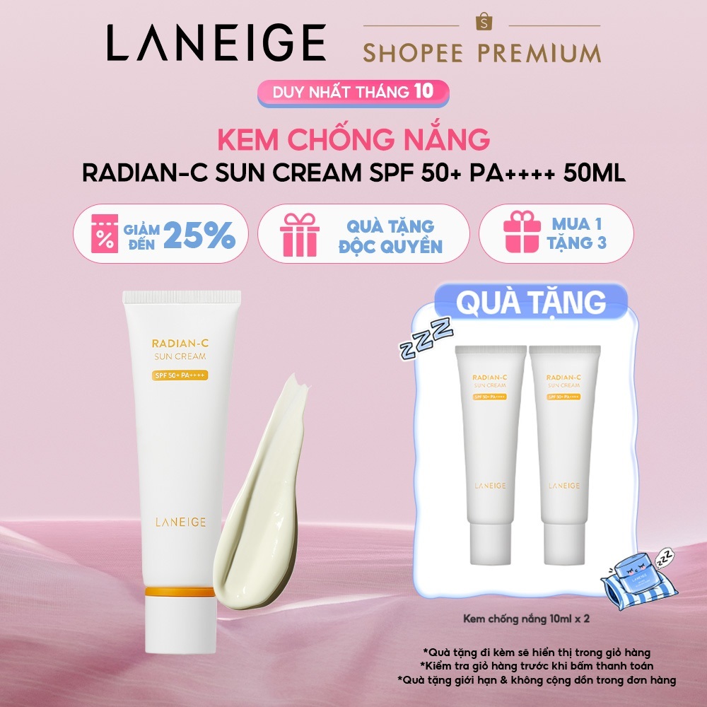 Kem chống nắng Laneige Radian-C Sun Cream SPF 50+ PA++++ 50ML