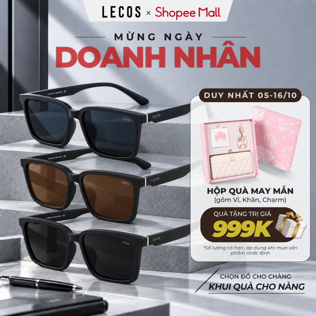 [DEAL QUÀ TẶNG 999K] Kính Mắt Tròn Retro LECOS LK23 Gọng Tr90 Siêu Nhẹ đi Làm Gặp Đối Tác