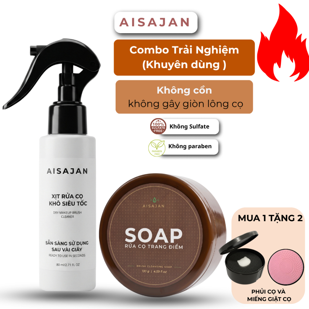 Combo làm sạch cọ cho makeup chuyên nghiệp