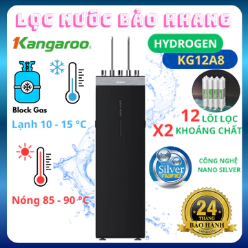 Máy lọc nước Kangaroo KG12A8 Hydrogen nóng nguội lạnh 12 lõi làm lạnh nhanh BH 24 tháng