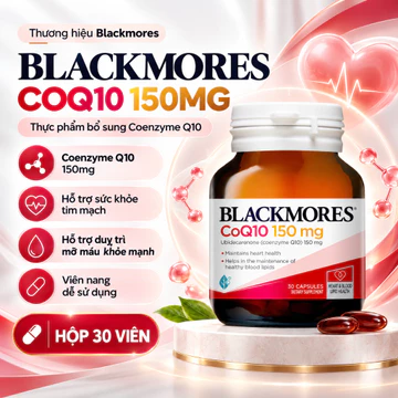Blackmores CoQ10 150mg 30 Viên Bổ Sung Coenzyme Q10 Hỗ Trợ Sức Khỏe Tim Mạch Và Mạch Máu