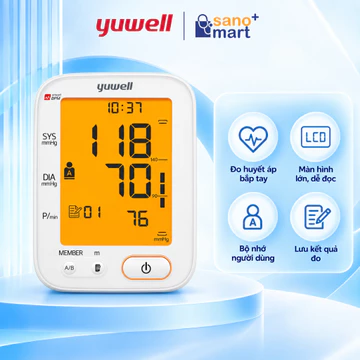 Máy đo huyết áp điện tử bắp tay Yuwell YE680B - bảo hành chính hãng 5 năm