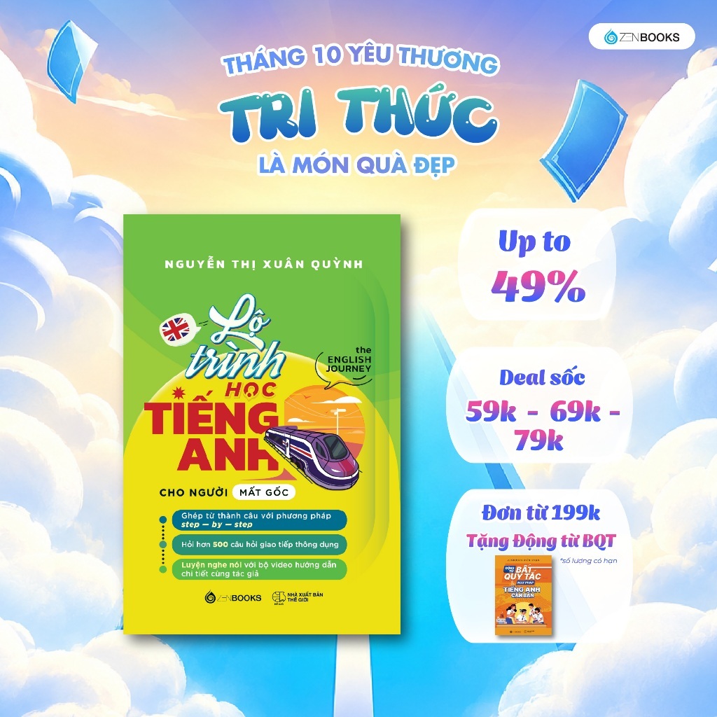 Sách - Lộ Trình Học Tiếng Anh Cho Người Mất Gốc (The English Journey) - Nguyễn Thị Xuân Quỳnh