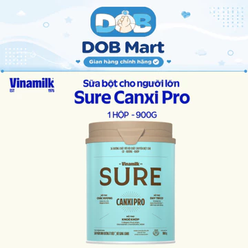 Sữa bột Vinamilk Sure CanxiPro 900g (Hộp thiếc) bổ sung Canxi cho người già cao tuổi, tốt cho xương khớp MECAHEO