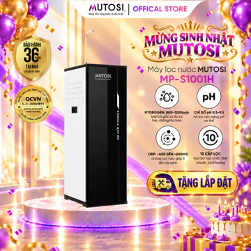 Máy Lọc Nước Ion Kiềm Hydrogen MUTOSI MP-S1001H, 10 cấp lọc mạnh mẽ, 2 chế độ nước RO khoáng và Ion Kiềm Hydrogen