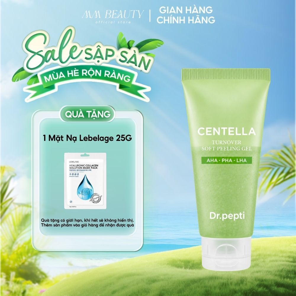 Gel Tẩy Tế Bào Chết Dr.Pepti Centella Turnover 30ml Làm Sạch Dịu Nhẹ Sáng Da