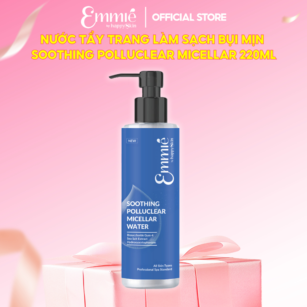 Nước Tẩy Trang Làm sạch Bụi mịn Soothing Polluclear Micellar Water 220ml Emmie by happySkin