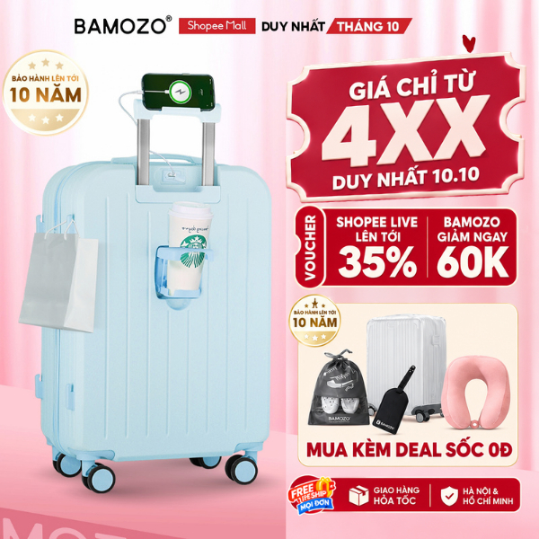 Vali Du Lịch B Bamozo 8812 Thời Trang Size 20/24inch, ABS Cao Cấp Bảo Hành 5 Năm - Lỗi 1 Đổi 1 30 ngày_8812