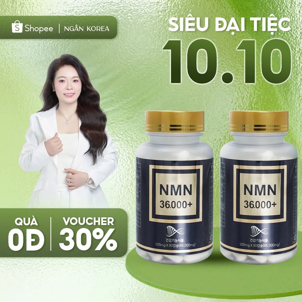 [COMBO 2 HỘP] Thực phẩm bảo vệ sức khỏe NMN 36.000+ SANG A Chính Hãng hộp 90 viên