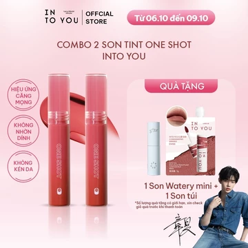 COMBO 2 Son Tint One Shot INTO YOU Lên Màu Đậm Nét, Nhẹ Tênh Bám Môi 2.2g