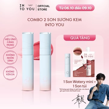COMBO 2 Son Tint Watery chất son tint lì mịn mướt môi, lâu trôi, không gây khô môi 3g*2 INTO YOU Watery Lip Matt