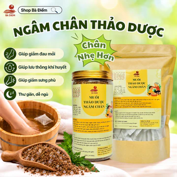 Muối Thảo Dược Ngâm Chân: Giảm Đau Mỏi Chân, Giúp Ngủ Ngon, Thải Độc, Hết Sưng Chân - Shop Bà Điểm