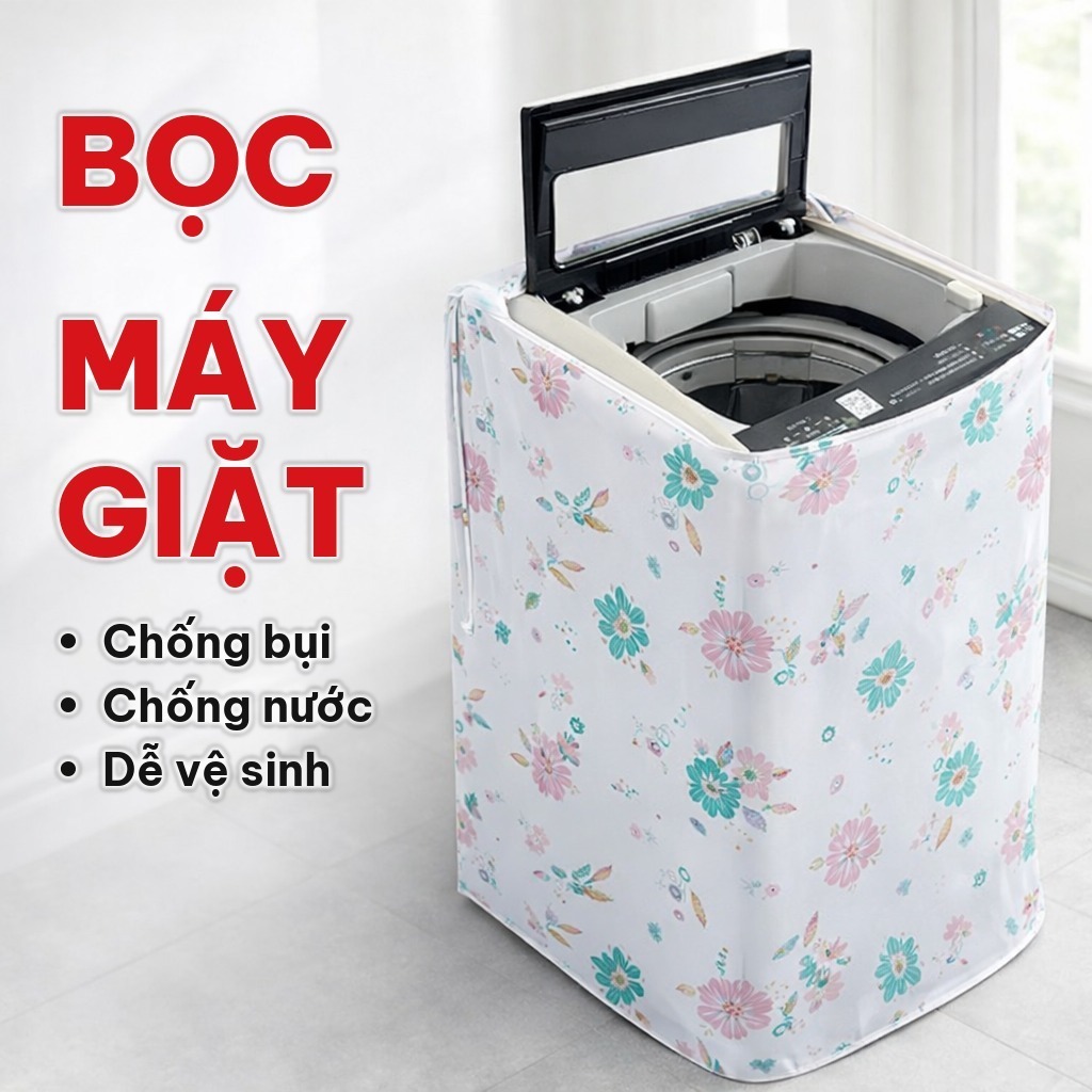 Bọc Máy Giặt Cửa Ngang Cửa Trên 6-15kg, Áo Trùm Máy Giặt Vải PEVA Loại Dày, Chống Bụi Chống Nước, Che Phủ Kín Thân