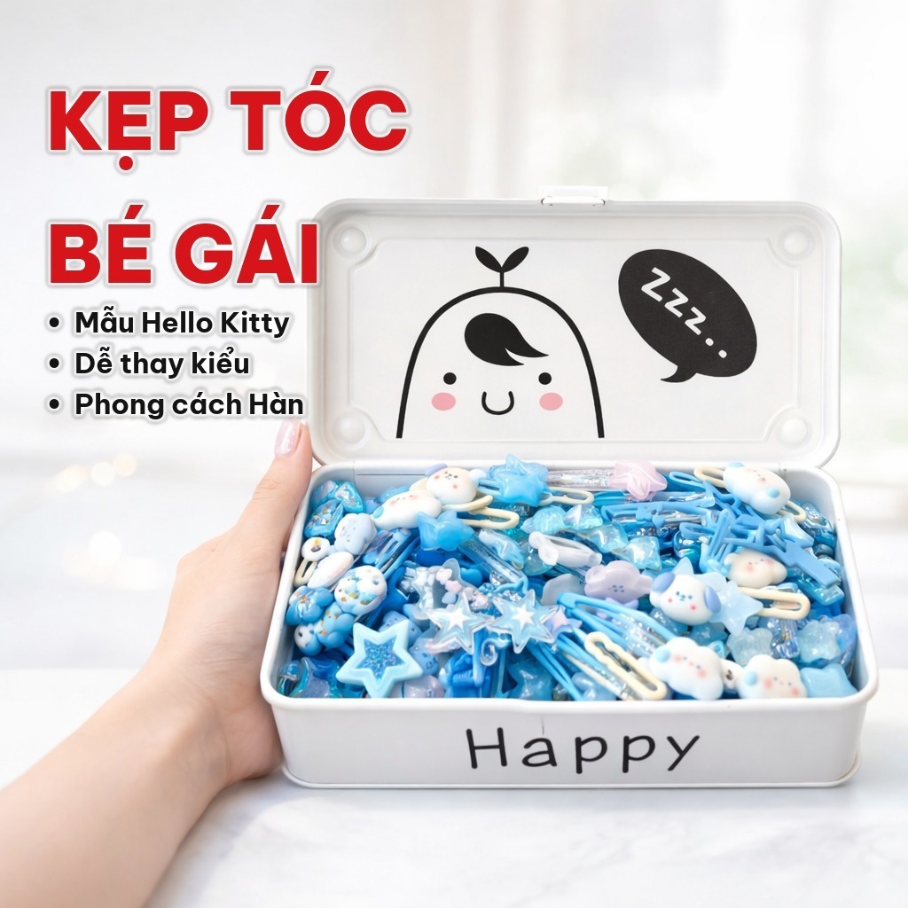 Sét 50 Kẹp Tóc Cho Bé Nhiều Màu, Phụ Kiện Tóc Hợp Kim Xinh Xắn Dành Cho Bé Gái Tạo Kiểu Tóc Hằng Ngày