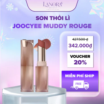 Son Thỏi Lì Son Bùn JOOCYEE Muddy Rouge Lâu Trôi, Lên Màu Chuẩn, Nhẹ Môi, Mịn Lì