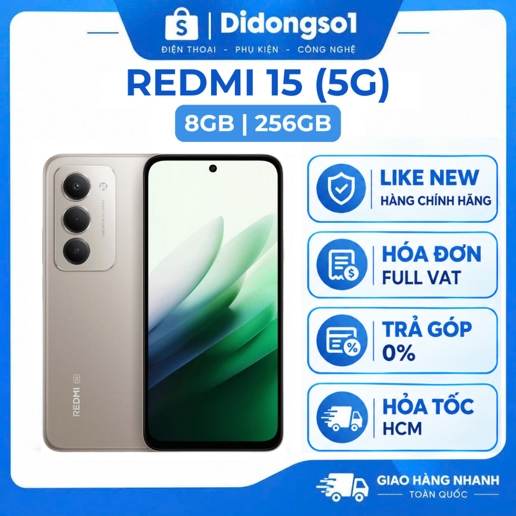 Điện Thoại Xiaomi Redmi 15 5G 8GB 256GB Chính Hãng - Likenew 99% Fullbox