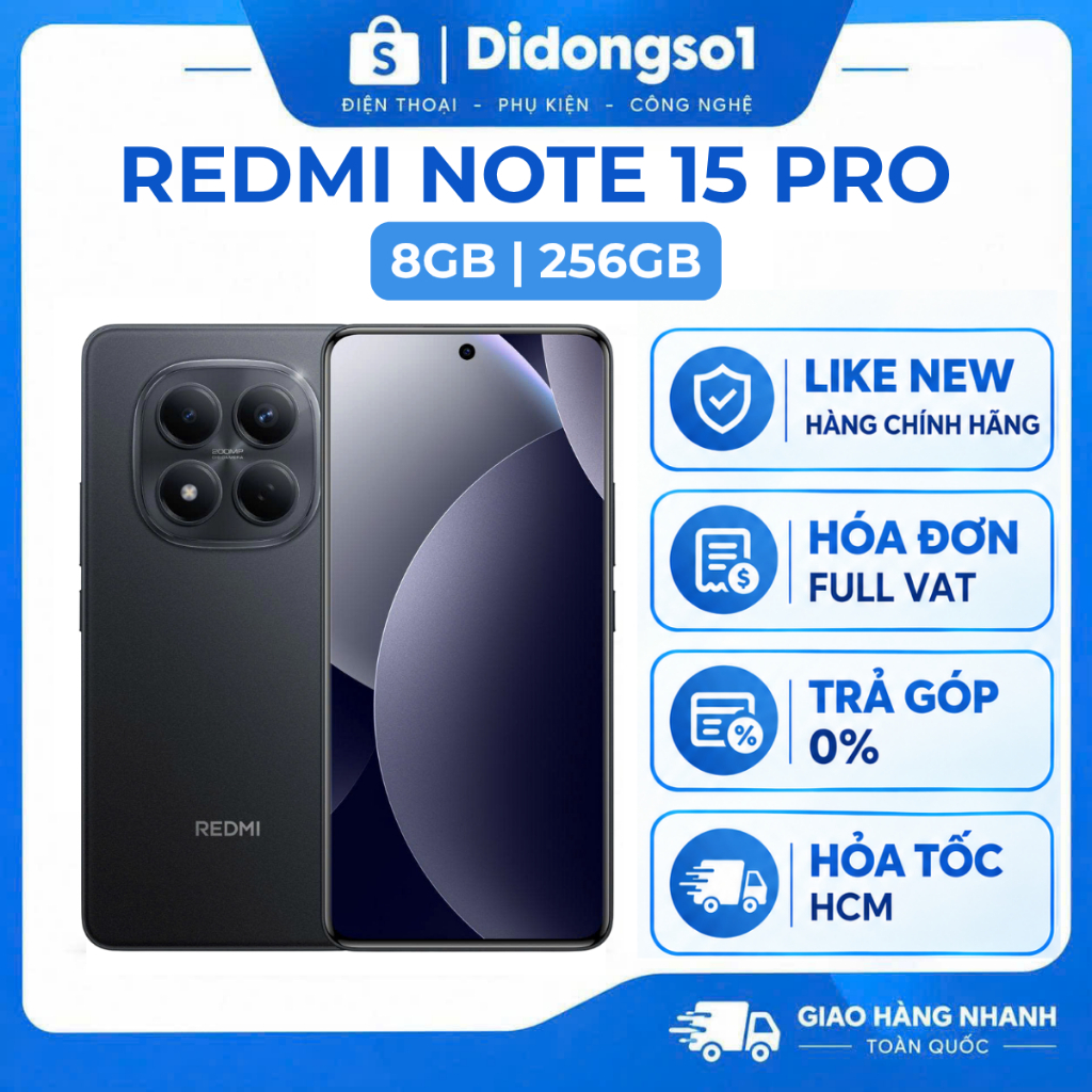 Điện Thoại Xiaomi Redmi Note 15 Pro 8GB 256GB Chính Hãng - Demo Fullbox