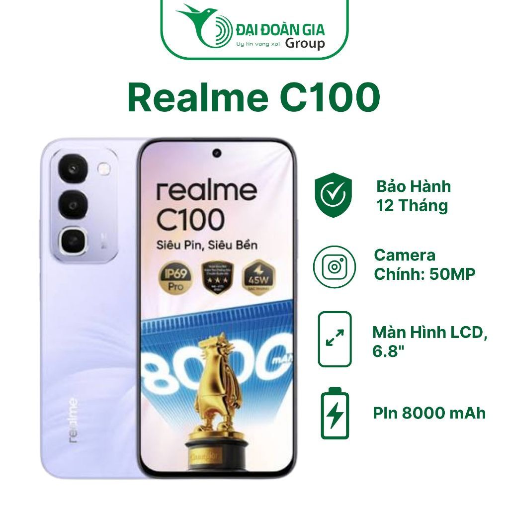 Điện Thoại Realme C100 - Hàng New Chính Hãng, Bảo Hành Toàn Quốc