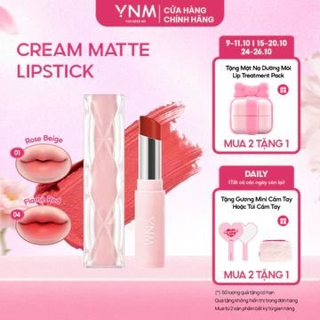 Son Lì YNM Cream Matte Lipstick Chất Son Lì Mịn Cao Cấp, Lên Màu Chuẩn Lâu Trôi Suốt 12 Giờ 5g