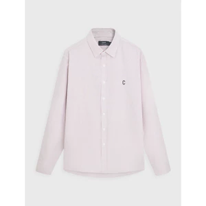 Áo Sơ mi Oxford unisex người lớn CANIFA phom rộng, áo sơ mi kẻ sọc dài tay mặc đi học, đi làm 5TH26W001