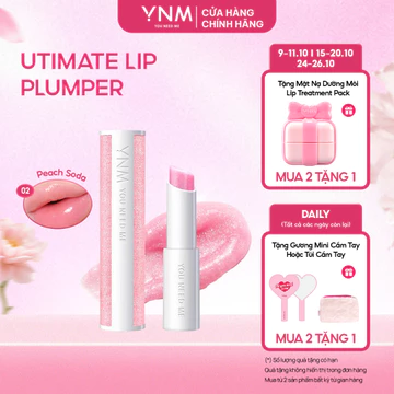 Son dưỡng căng bóng YNM Ultimate Lip Plumper, làm đầy môi, tạo hiệu ứng nhũ lấp lánh căng mọng, cấp ẩm tức thì 3g