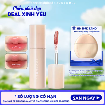Son tint bóng Judydoll môi căng bóng, lâu trôi Glazed Lip Gloss thegioiskinfood