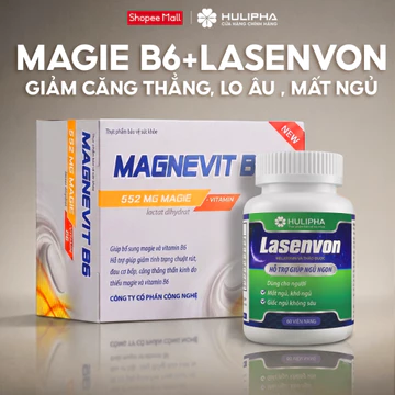 COMBO Magie B6 Hữu Cơ + Thảo Dược Giúp Ngủ Ngon Lasenvon, Giúp Giảm Căng Thẳng, Stress, Lo Âu, Khó Ngủ, Giảm Đau Đầu