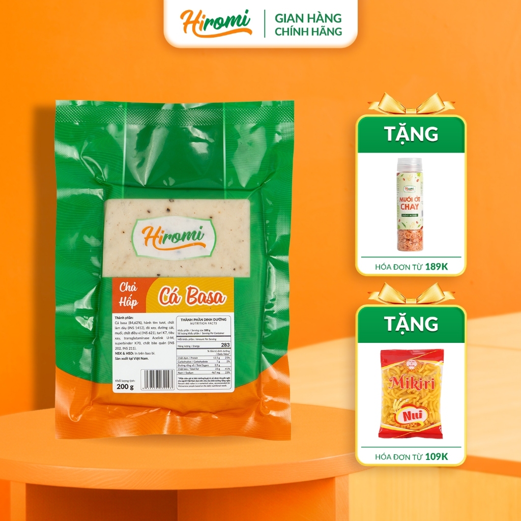 Chả Cá Basa Dạng Hấp Hiromi 200g – Ngon Tự Nhiên, Mềm Dai, Giữ Trọn Dinh Dưỡng