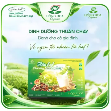 Sữa Hạt Dinh Dưỡng Thuần Chay 41 Vị Hạt - Hồng Hoa Organic - Sữa Hạt Top 1 - Bữa Ăn Thay Thế Giàu Dinh Dưỡng