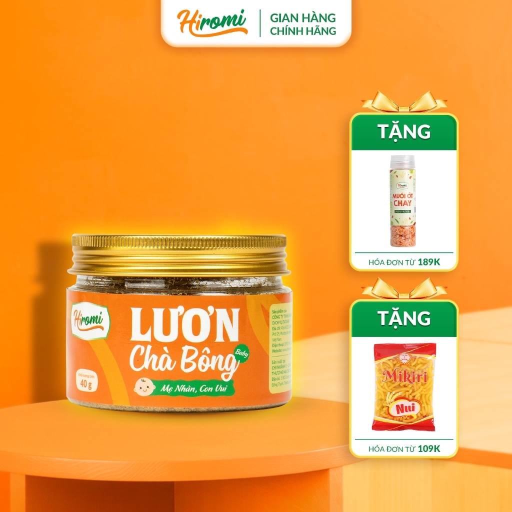 Chà Bông Cho Bé Ăn Dặm Từ Lươn Hiromi 40g – Thơm Béo, Giàu Dinh Dưỡng, Tiện Dụng Mỗi Ngày